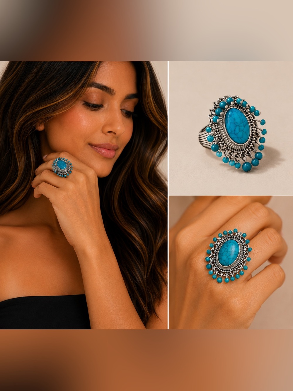 AVON TRIBLE STYLE STRETCH RING (NEW WITH TAG)